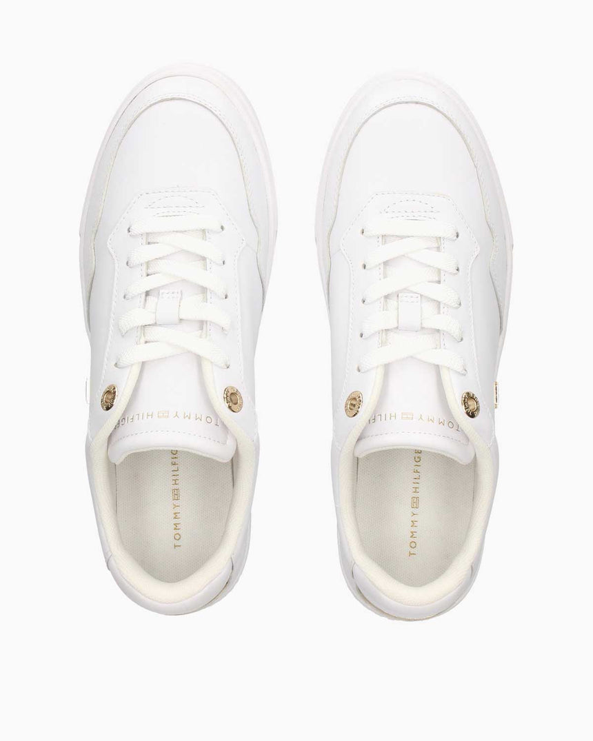 Tommy Hilfiger Seren Yükseltilmiş Kadın Sneaker White/Gold