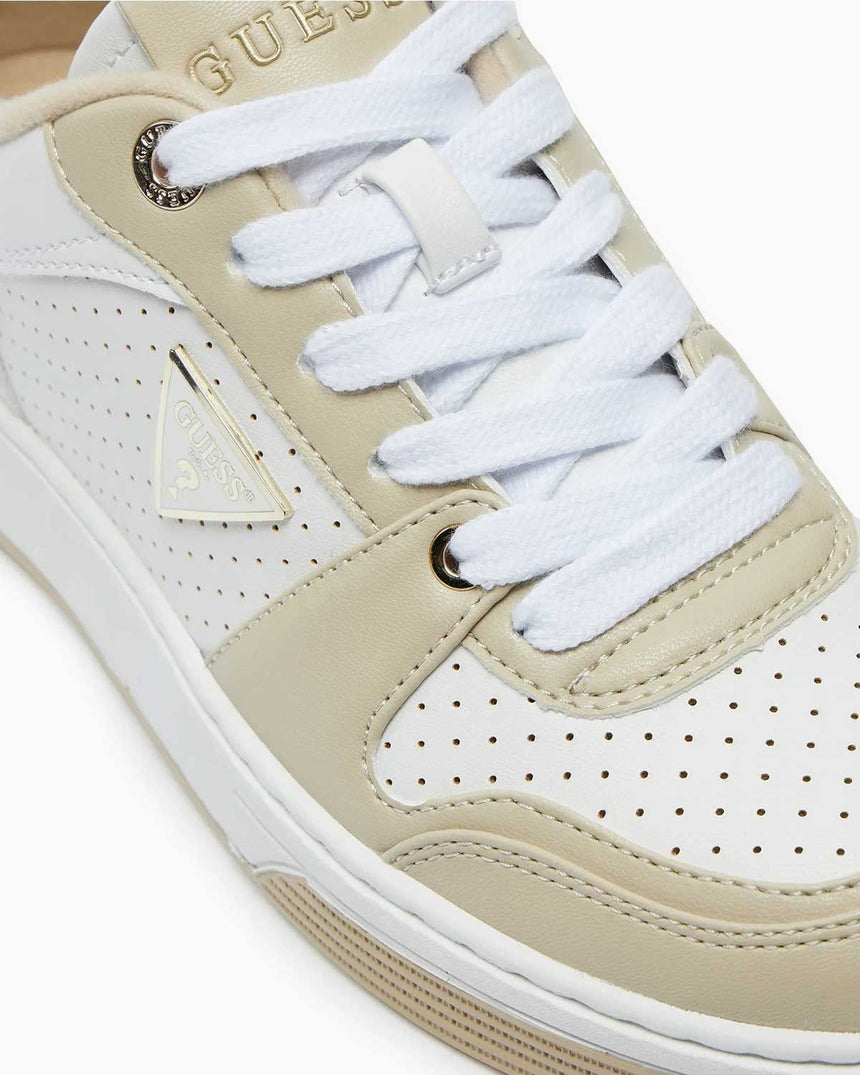 Guess Cupsole Low Logolu Sneaker White Sand