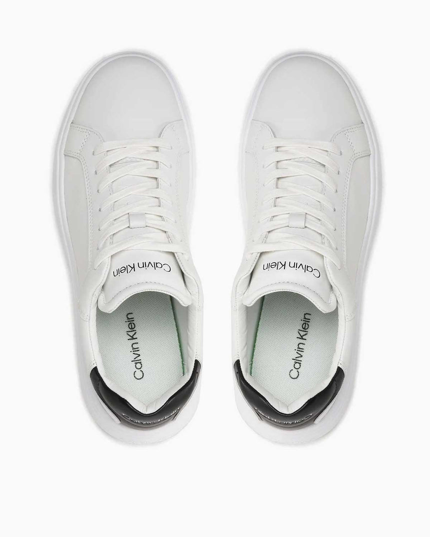 Calvin Klein Low Top Lace Up Sneaker White - Black
