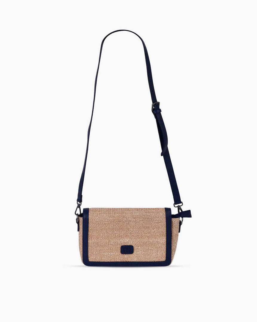Gap Hasır Kumaş Çapraz Askılı Çanta Hasır - Lacivert