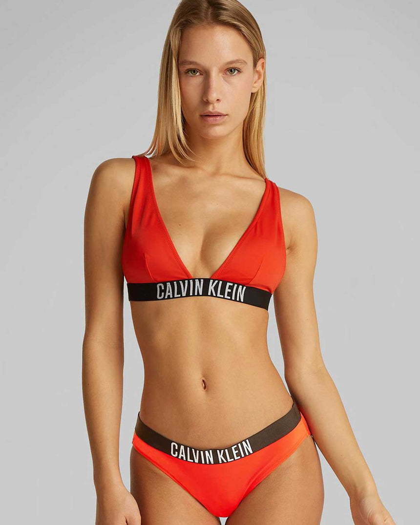 Calvin Klein Swim Brief ogolu Bikini Altı Flaming Chili