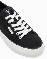 Calvin Klein Graz Flatform Logo Etiketli Kadın Pamuk Sneaker CK Black