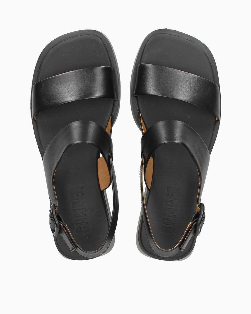 Camper Deri Sandalet Siyah