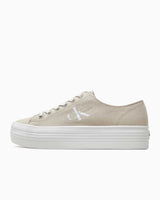 Calvin Klein Flatform Essentıal Vulcanized Sneaker Eggshell/Bright White