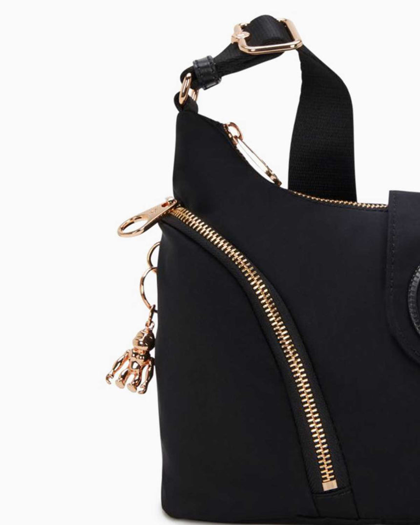 Kipling Sera M Charm Çapraz Askılı Çanta Black Rose