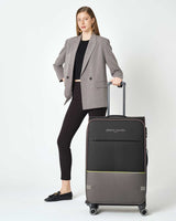 Pierre Cardin Orta Boy Kumaş Valiz Siyah