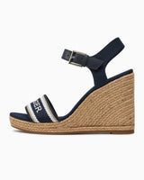 Tommy Hilfiger Mono Webbing Wedge Espadrilles Topuklu Sandalet Space Blue