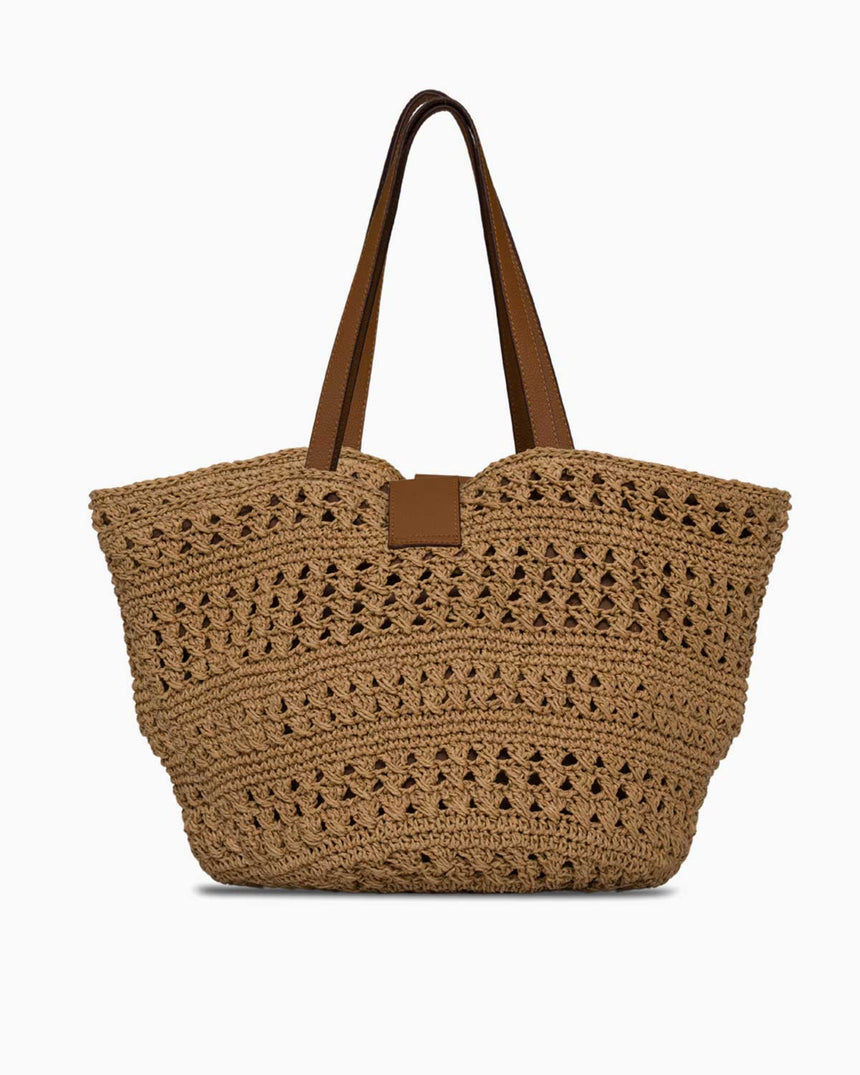 Nautica Taş Detaylı Kadın Plaj Çantası Bej