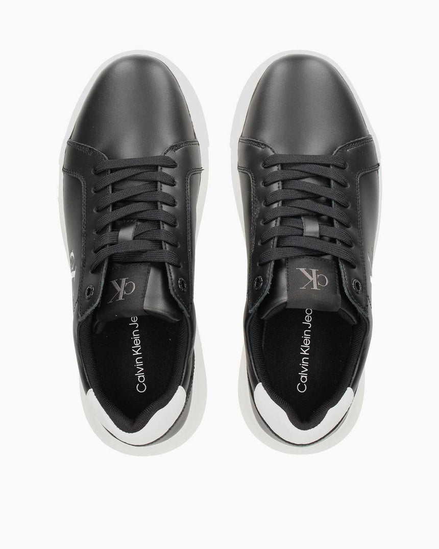 Calvin Klein Malmo Kısa Kalın Taban Mono Logo Erkek Sneaker Black/Bright White