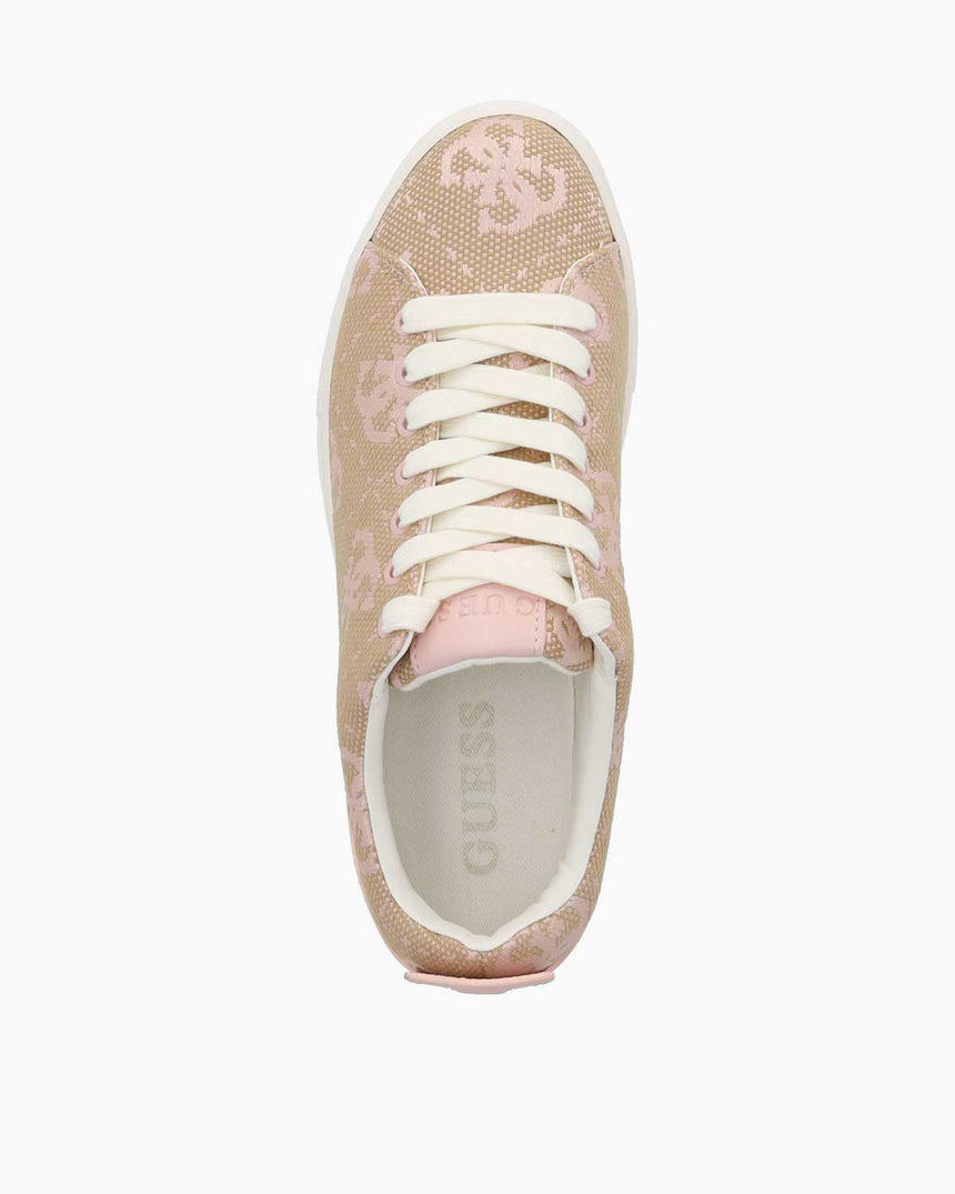 Guess Monogram Desenli Sneakers Beige