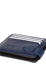 Grande Banknot Tutucu Mini El Portföyü Lacivert - Kahve