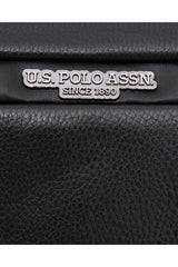 U.s Polo Assn Metal Logo Baskılı Erkek Bel Çantası Siyah