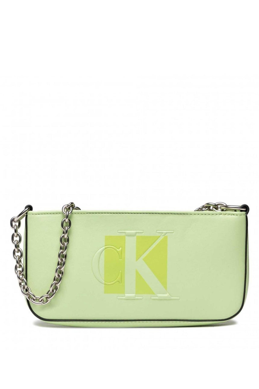 Calvin Klein Fermuarlı Zincir Askılı Kadın Omuz Çantası Exotic Mint