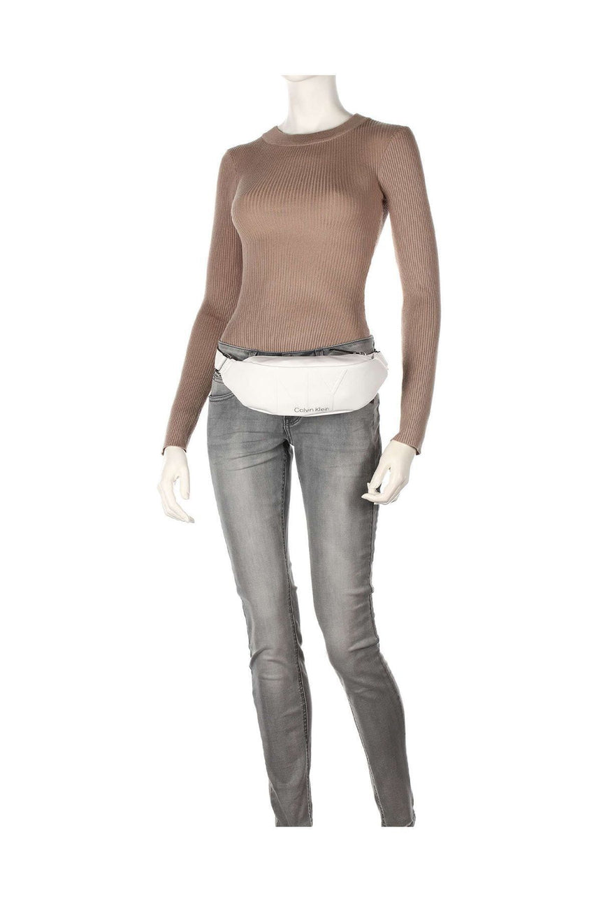 Calvin Klein Ny Shaped Waistbag Md Kadın Bel Çantası White