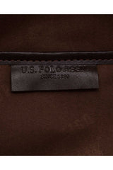 U.s Polo Assn Kapaklı Ön Cepli Deri Erkek Sırt Çantası Kahve