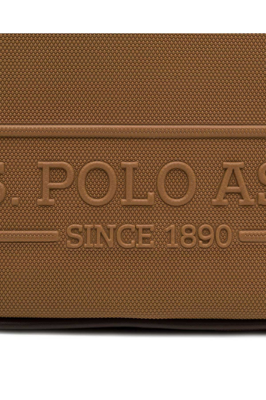 U.s Polo Assn Kabartma İkonik Logo Baskılı Çapraz Askılı Çanta Kahve - Sütlü Kahve