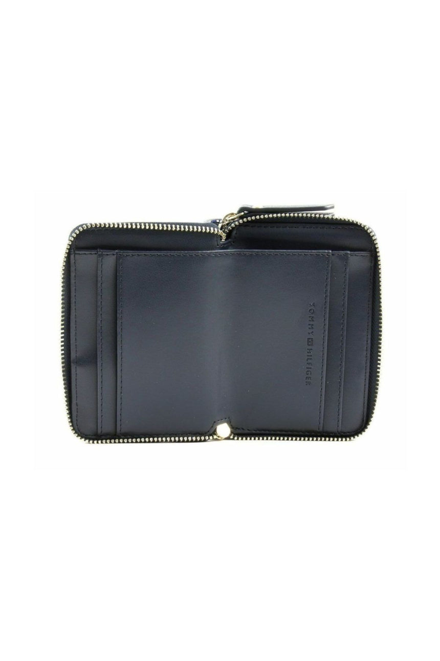 Tommy Hilfiger Iconic Med DBL Kadın Cüzdanı Tommy Navy - Monogram