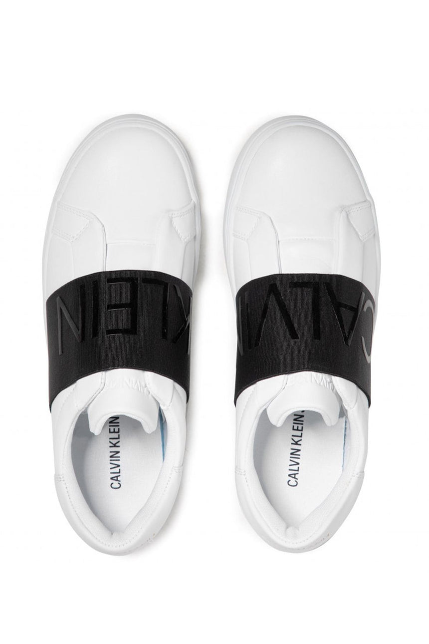 Calvin Klein Cupsole Slipon Elastic Lth Kadın Sneakers Bright White
