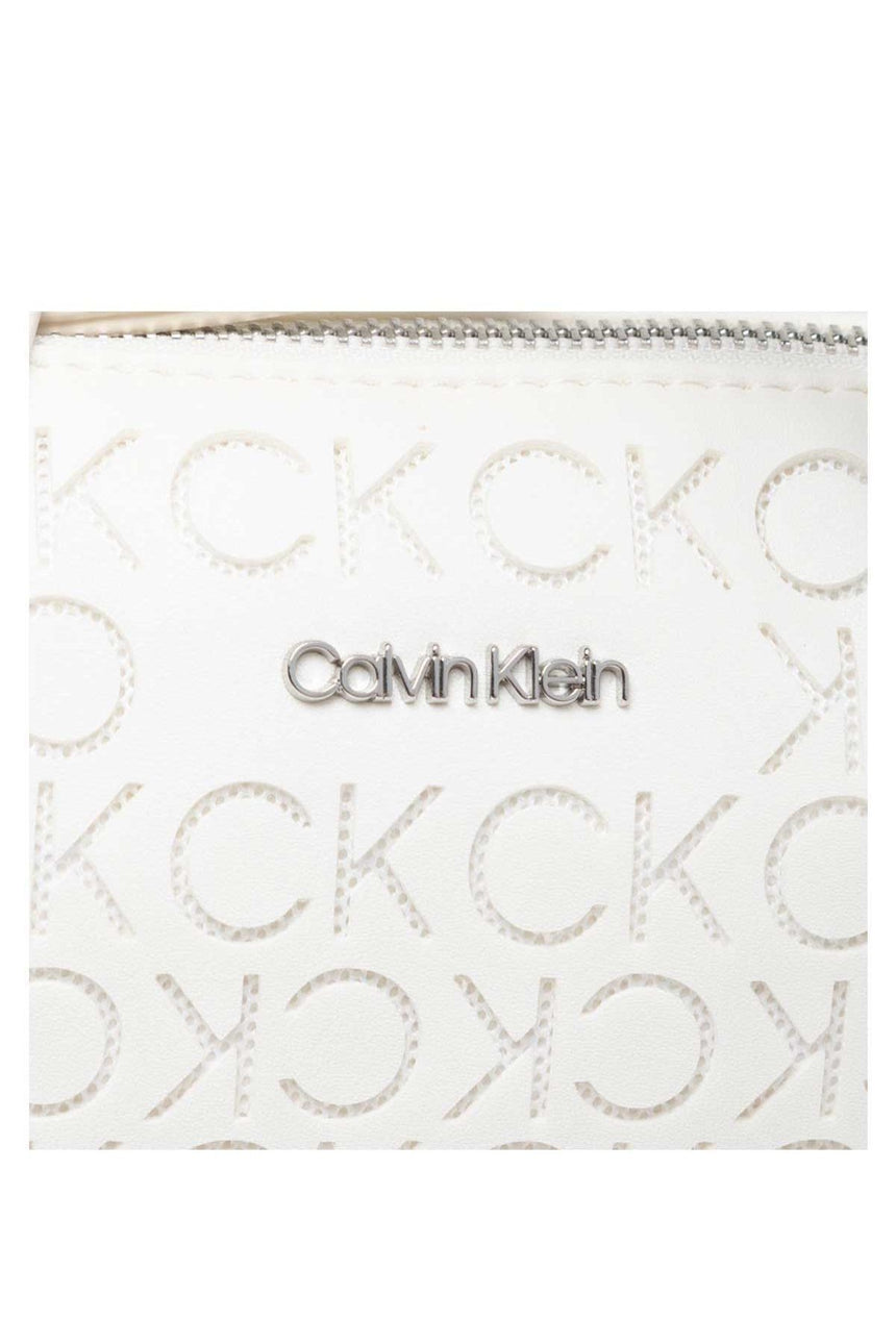Calvin Klein Calvin Resort Shoulder Bag Mesh Kadın Omuz Çantası Ck White