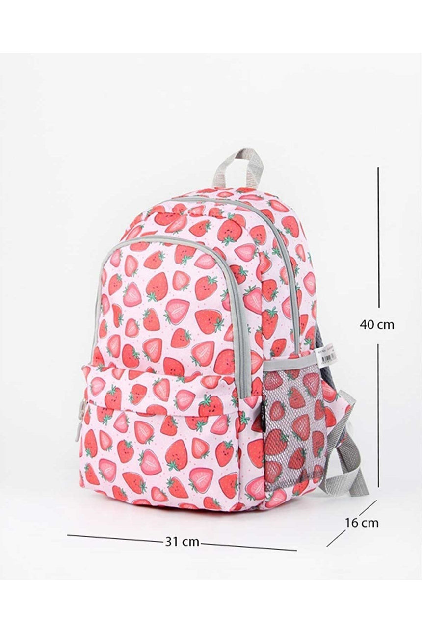 Cambridge Polo Club Üçlü Okul Çantası Seti Pembe - Çilekli