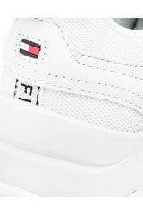 Tommy Hilfiger Wmn Chunky Mixed Textile Trainer Kadın Ayakkabı White Mixed