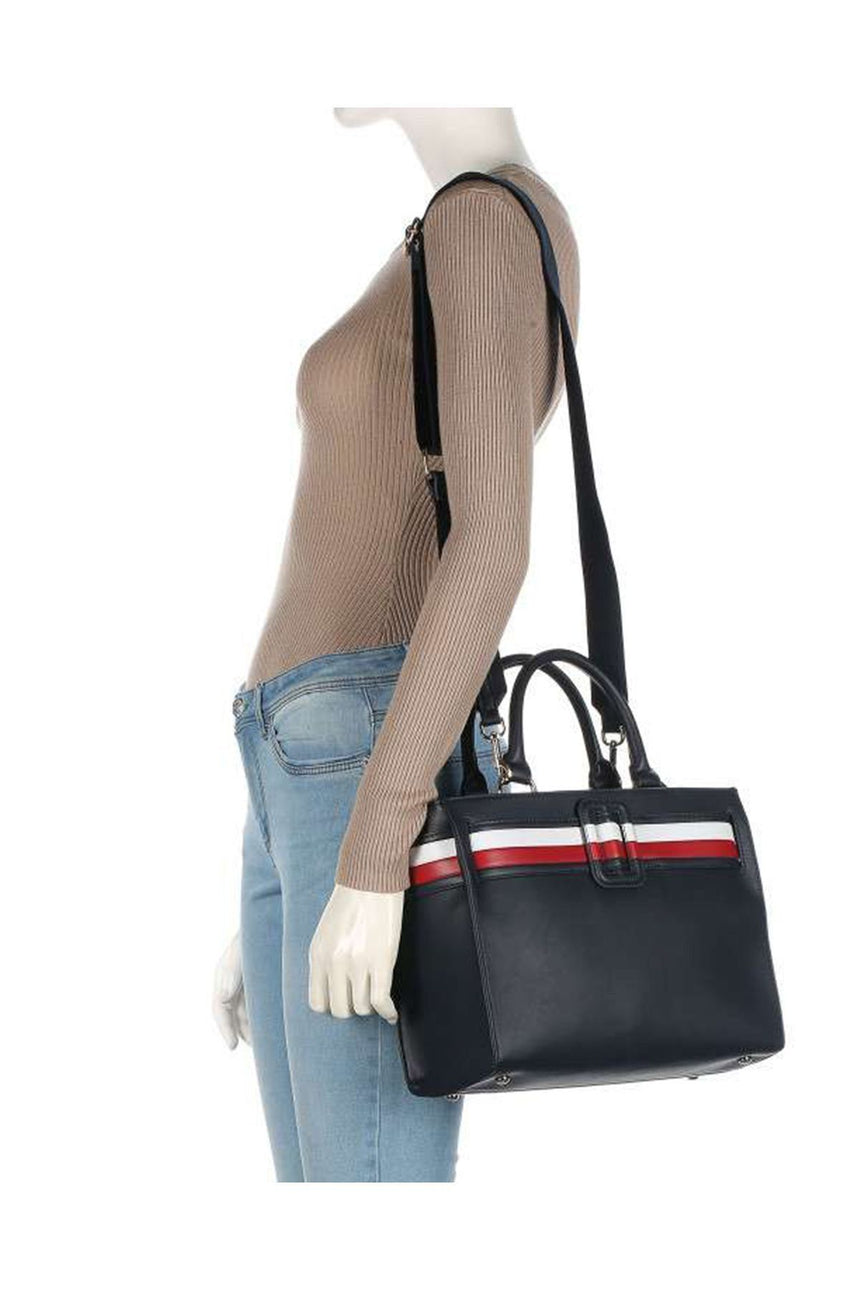 Tommy Hilfiger Th City Satchel Kadın El Çantası Sky Captain