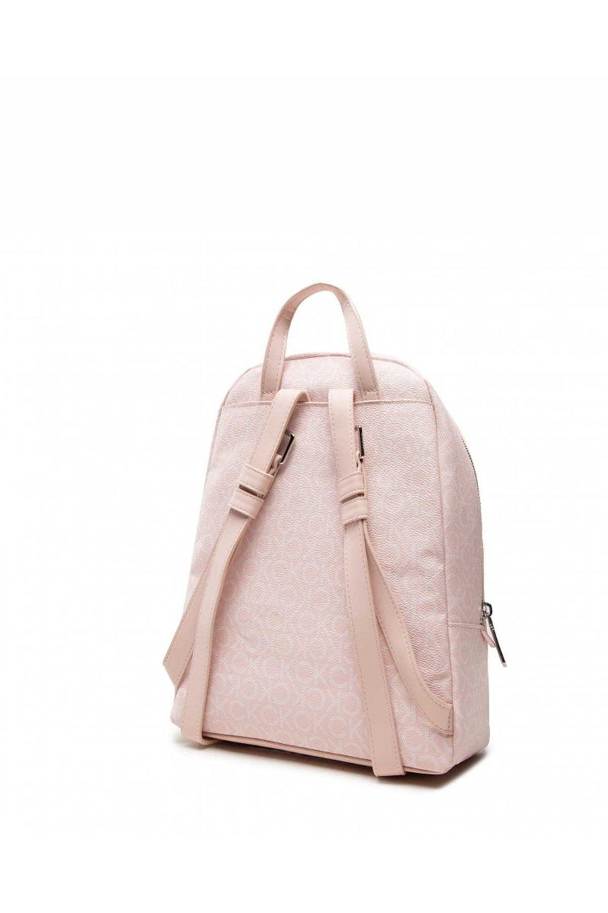 Calvin Klein Ck Monogram Baskılı Fermuarlı Kadın Sırt Çantası Spring Rose Mono