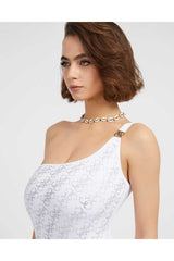 Guess One Piece Beachwr Kadın Mayo Pure White