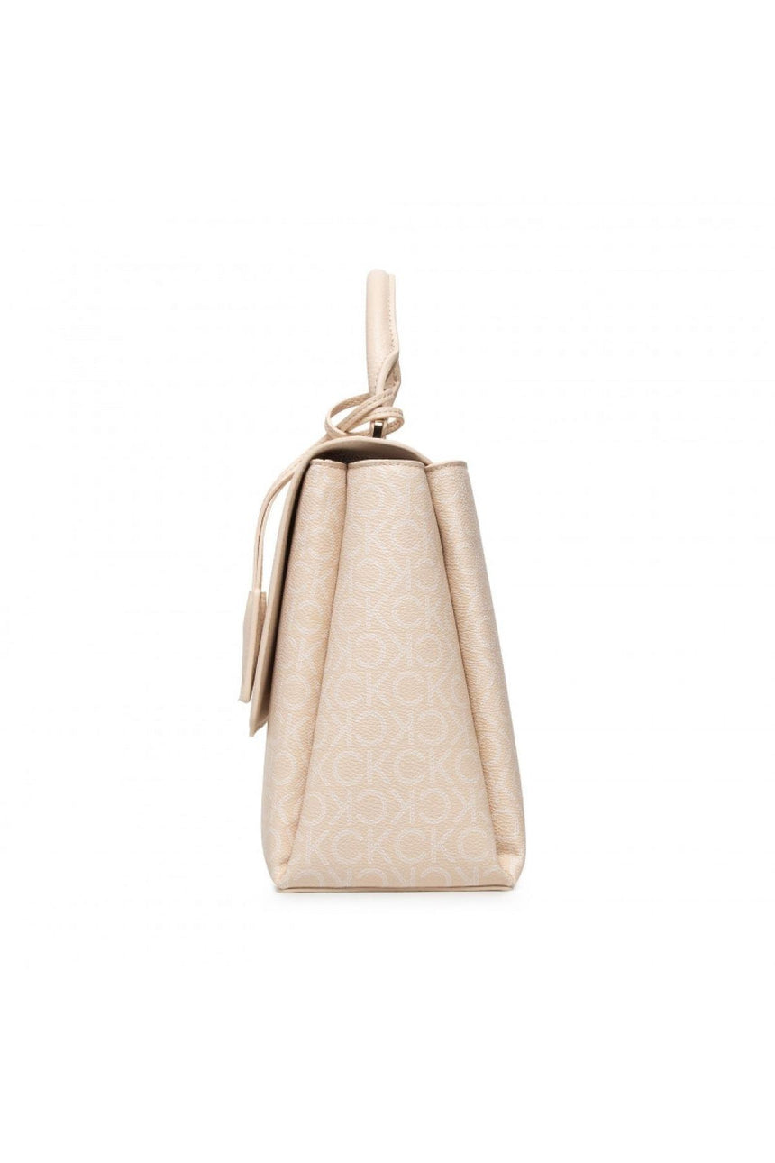 Calvin Klein Dressed Top Handle Bag Md Mono Kadın Askılı Omuz Çantası Sand Mono