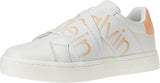 Calvin Klein Classic Cupsole Logo Baskılı Snekaers Bright White/Apricot Ice