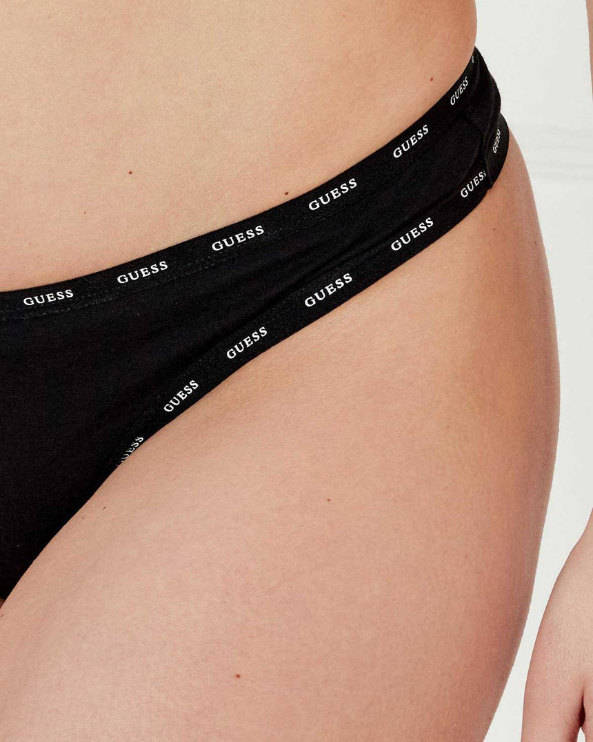 Guess 3Pack Basic Logolu Külot Pink White Black Com