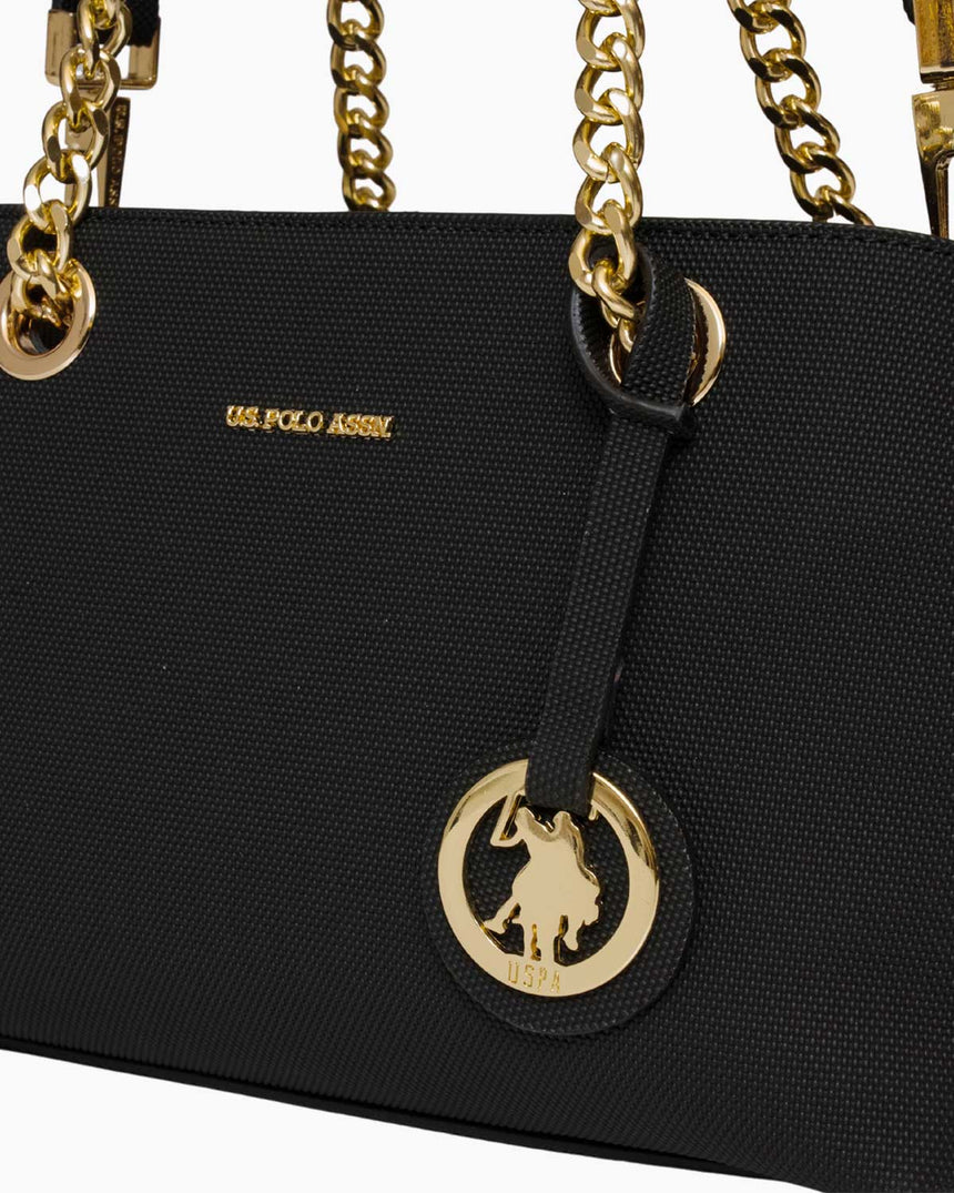 Us Polo Assn Zincir Detaylı El Çantası Siyah