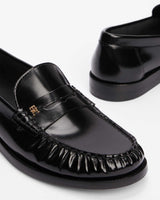 Tommy Hilfiger Loaföre Abrasivato Deri Ayakkabı Black