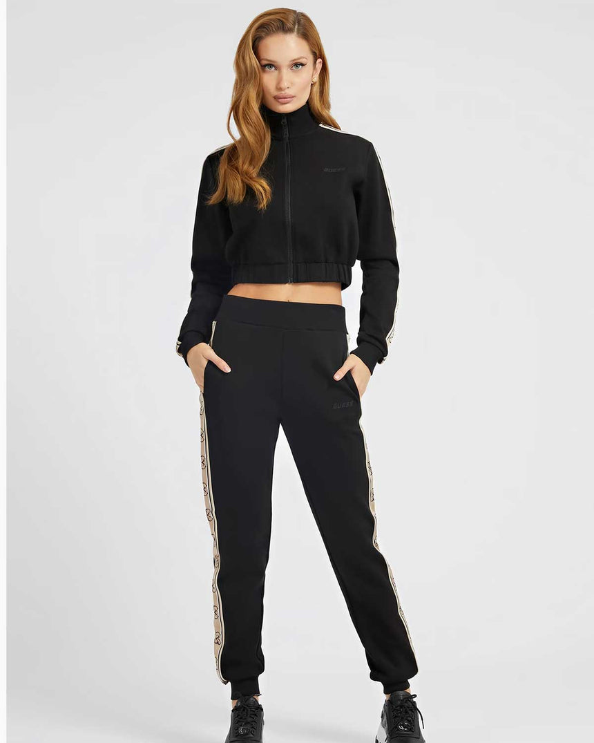 Guess Britney Pamuklu Regular Fit Cepli Jogger Eşofman Altı Jet Black A996