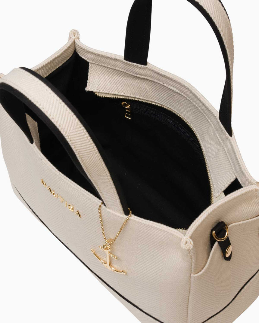 Nautica Ladies Logolu Çapraz Askılı Çanta Bej - Siyah