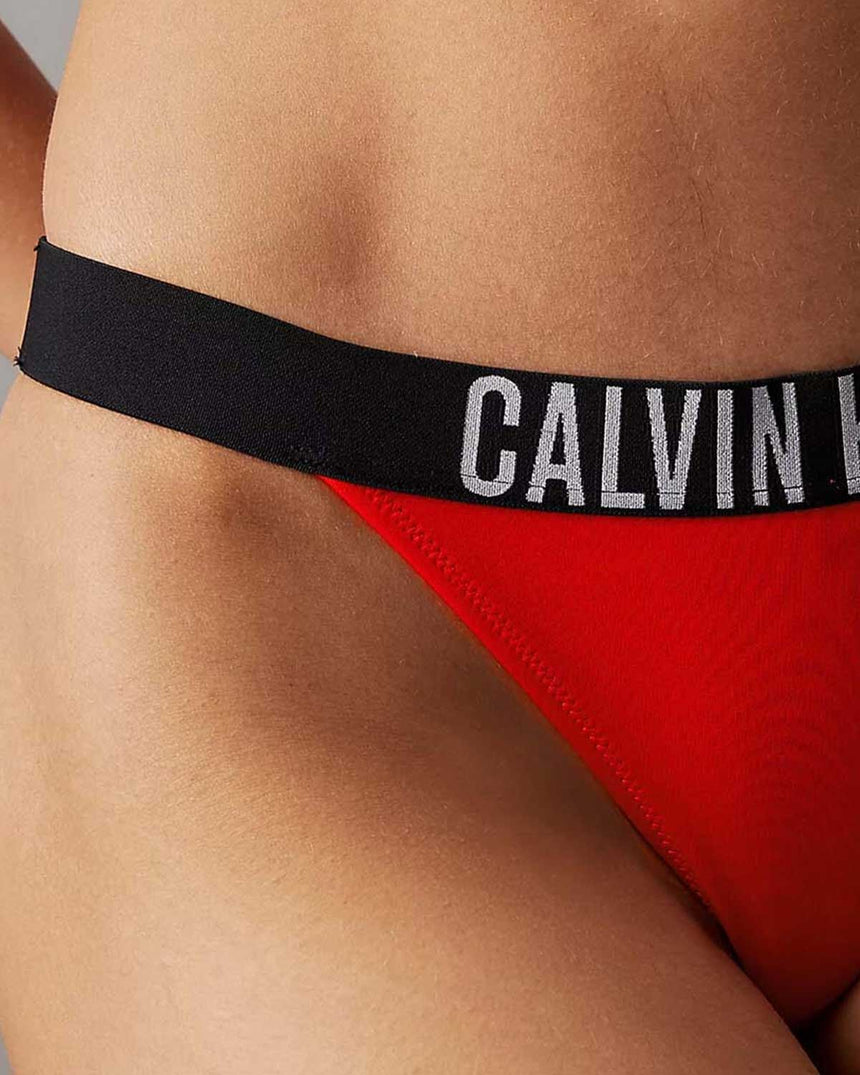 Calvin Klein Swim Bottoms Brazilian Bikini Altı Flaming Chili