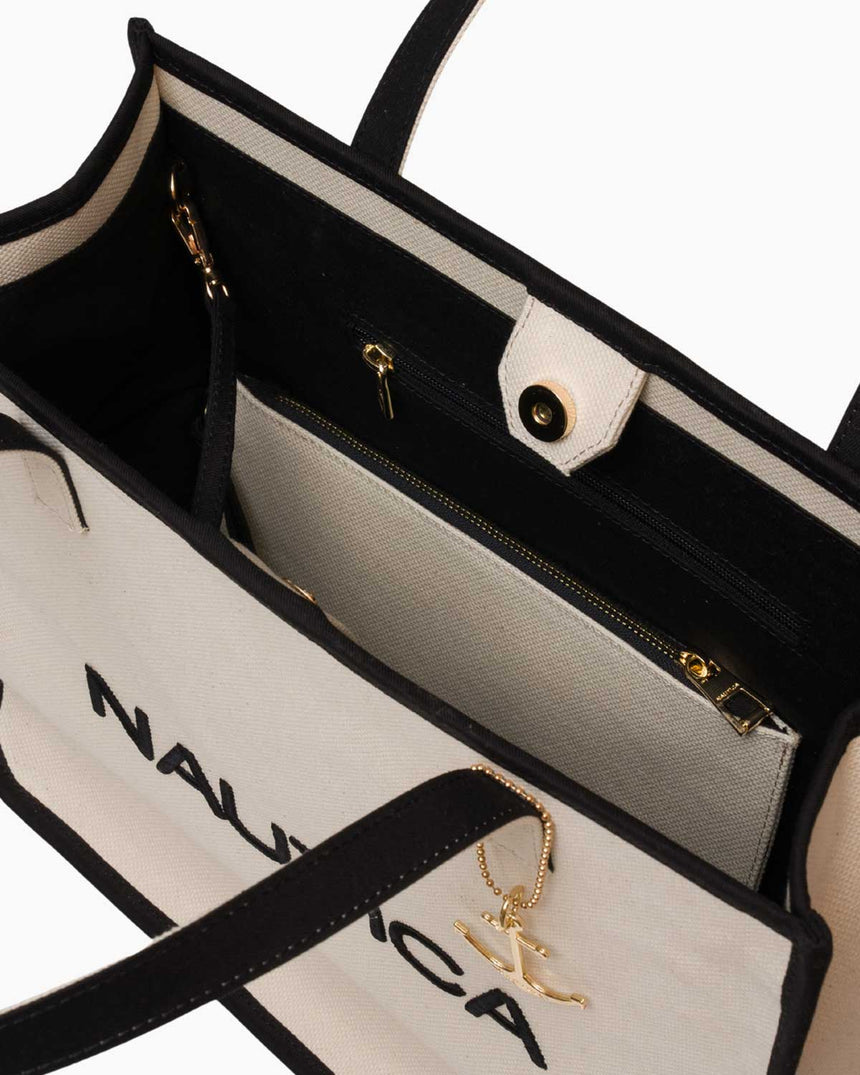 Nautica Ladies Çapraz Askılı Çanta Bej - Siyah