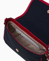 Us Polo Assn Logo Detaylı Çıkarılabilir Askılı El Çantası Lacivert - Kırmızı - Beyaz