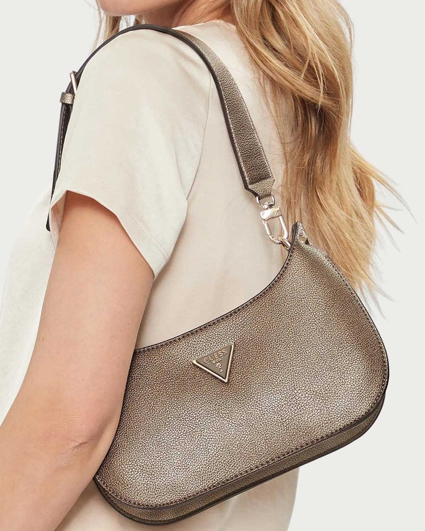 Guess Meridian Mini Omuz Çantası Cognac