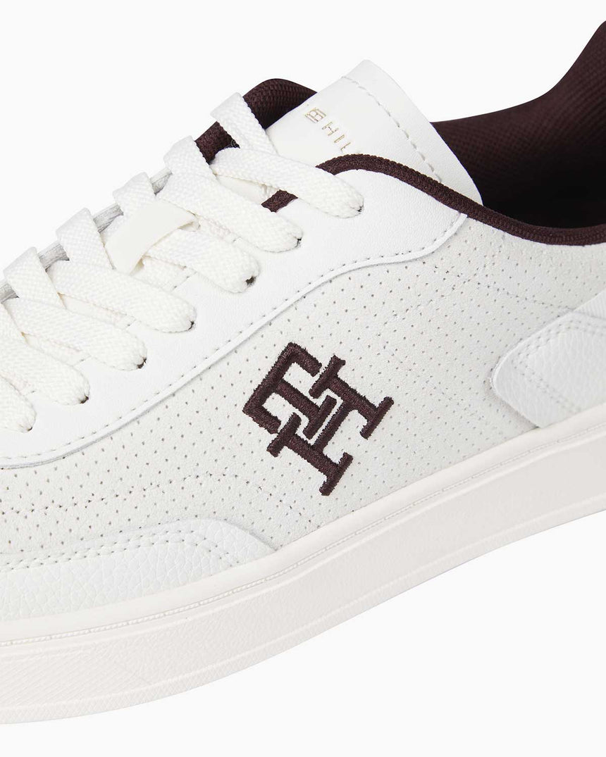 Tommy Hilfiger Heritage Logolu Sneaker White/Burgundy Velvet