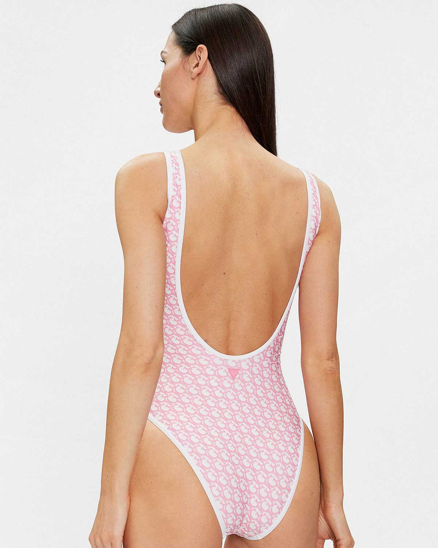 Guess One Piece Logolu Mayo Gj Double Layer Pink