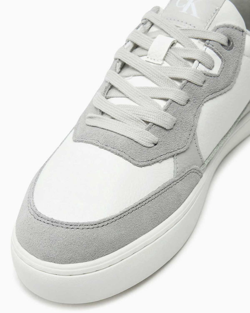 Calvin Klein Classic Cupsole Low Top Sneaker White/Oyster Mushroom/Formal Grey