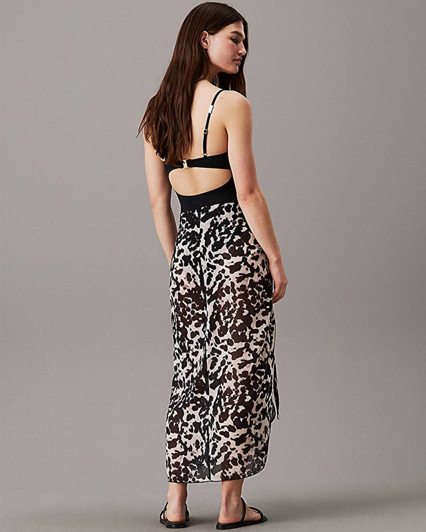 Calvin Klein Print Desenli Pareo Black