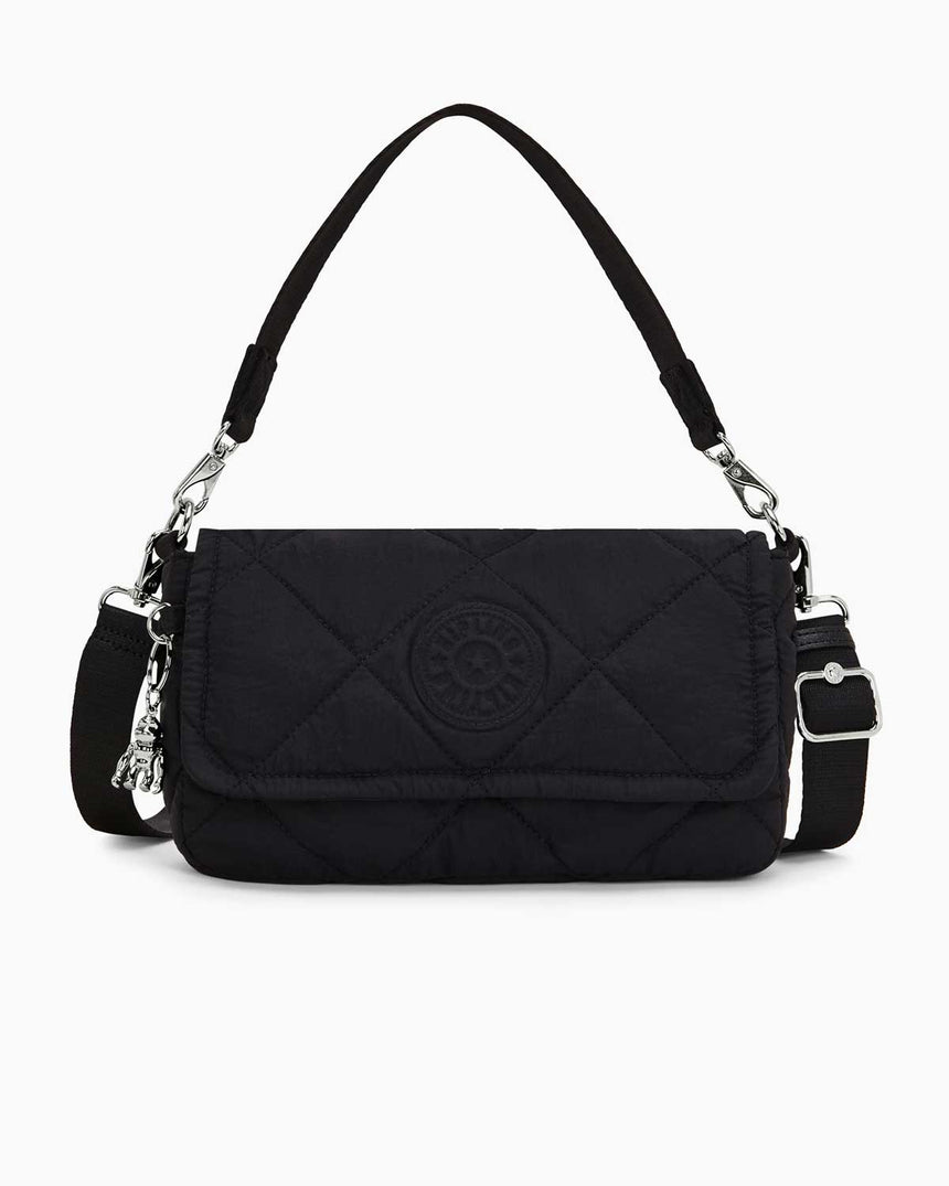 Kipling Aras Quilted Shoulder Bag Omuz Çantası Cosmic Black