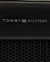 Tommy Hilfiger Örgü Desenli Erkek Muhabir Çapraz Askılı Çanta Black