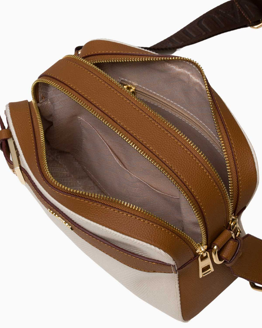 Nautica Logolu Omuz Çantası Bej - Taba