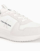 Calvin Klein Runner Sock Lace Up Sneakers Bright White/Eggshell