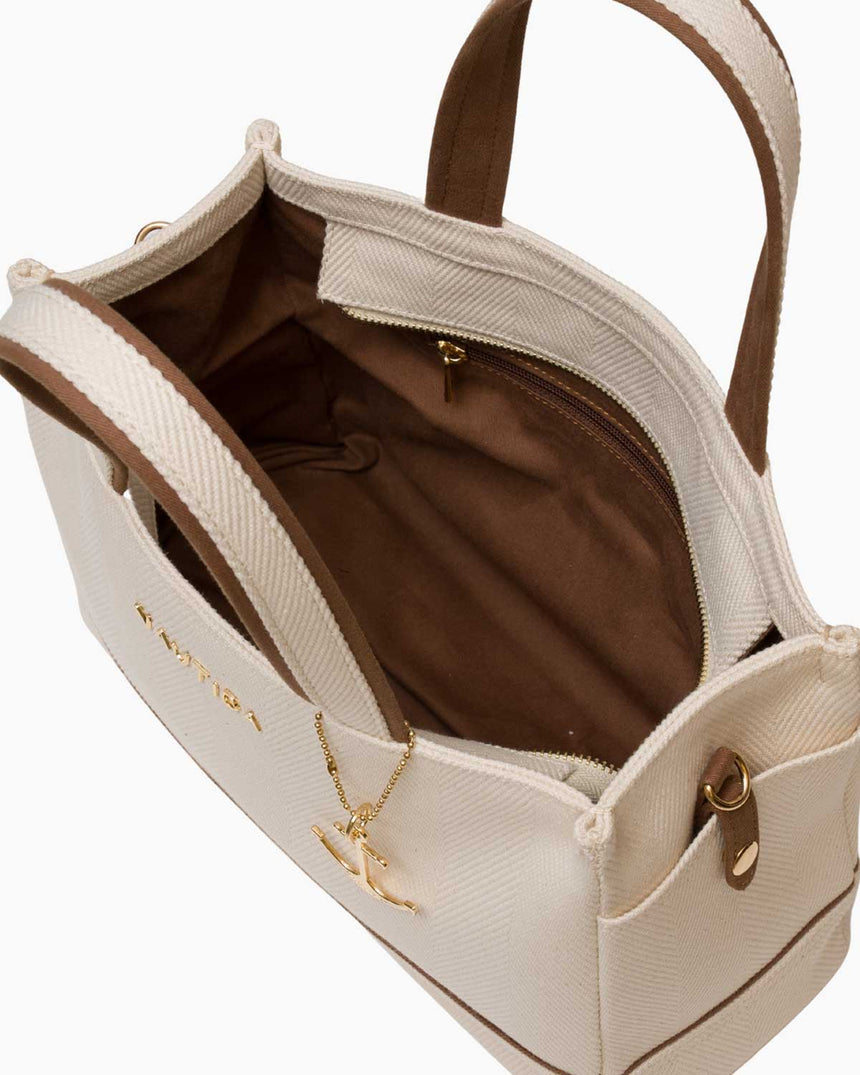 Nautica Ladies Logolu Çapraz Askılı Çanta Bej - Taba