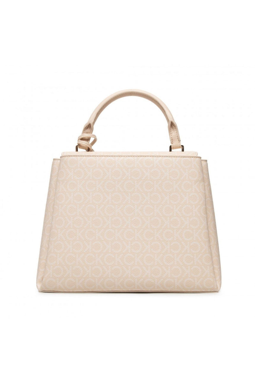 Calvin Klein Dressed Top Handle Bag Md Mono Kadın Askılı Omuz Çantası Sand Mono