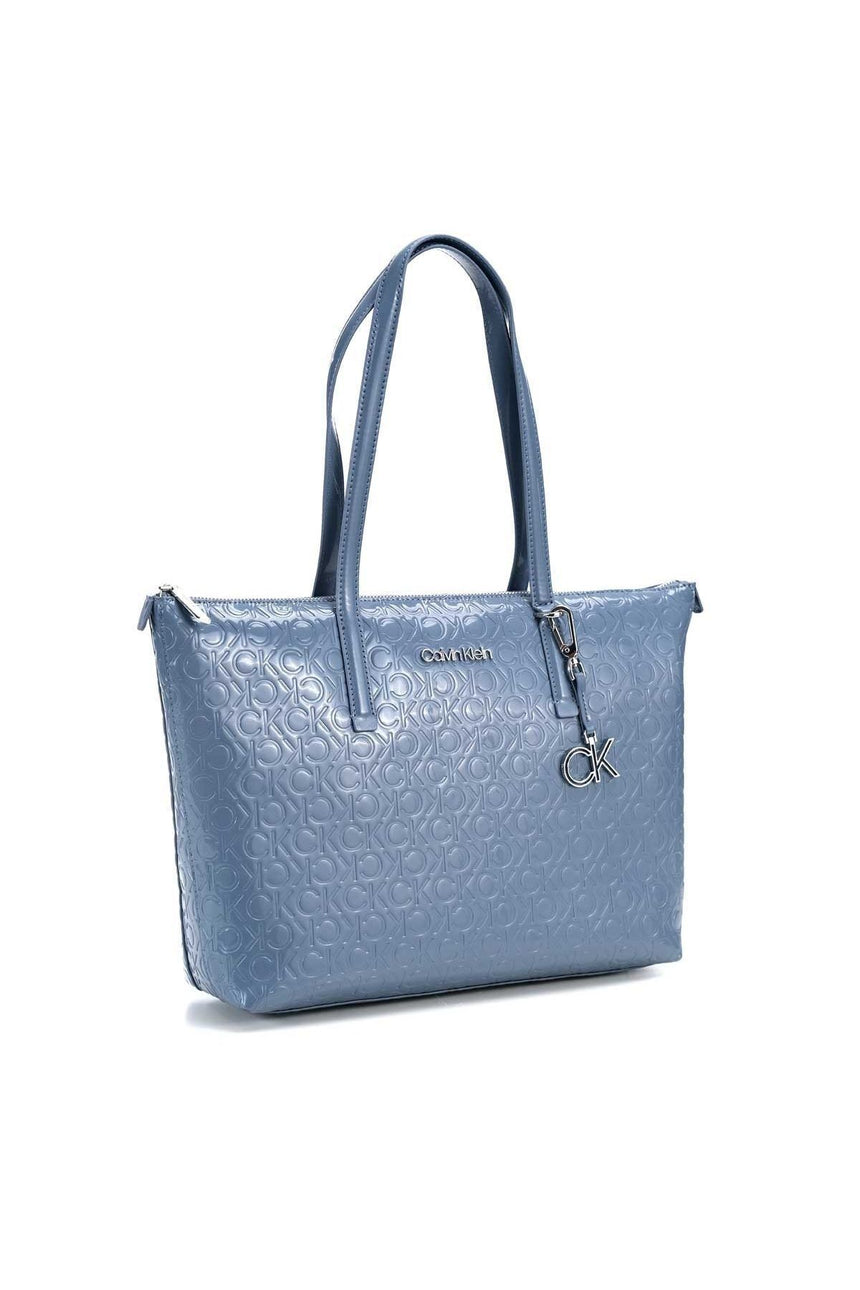 Calvin Klein Kadın Must Shopper Em Monogram Omuz Çantası Grey